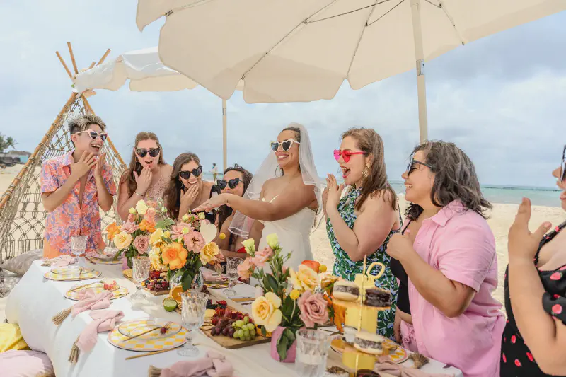 A luxury bachelorette picnic setup